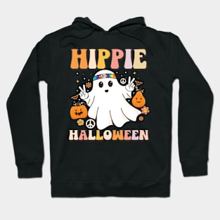 Spooky ghost Retro Let's Go Ghouls Halloween ghost Costumes Hoodie